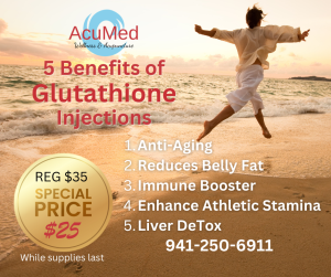 5 Benefits of Glutathione, Longboat Key, Siesta Key, woman leaping, beach, health, wellness