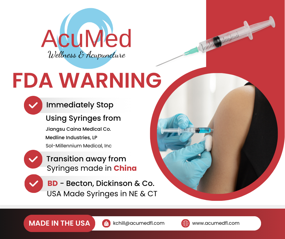 FDASyringe Safety Warning
Injection